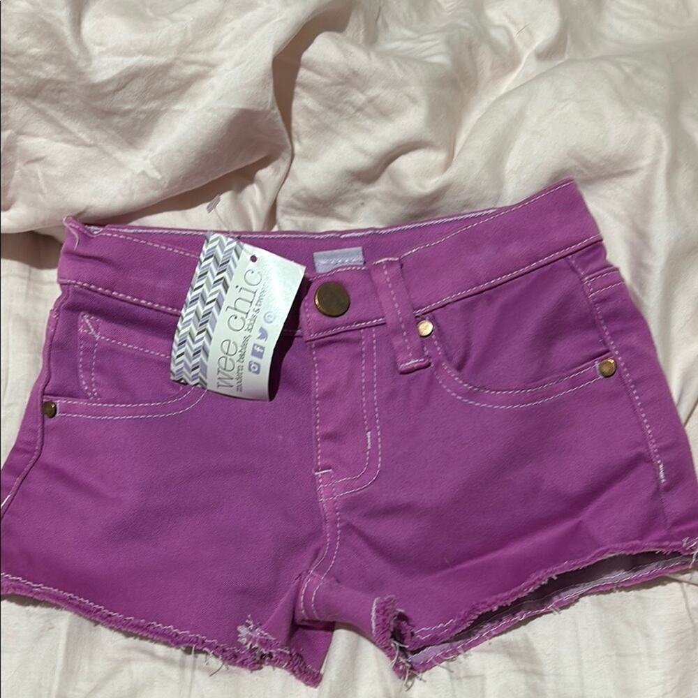 Cheeky 6x orchid stretch Shorts styled like jean short stretchy nwt